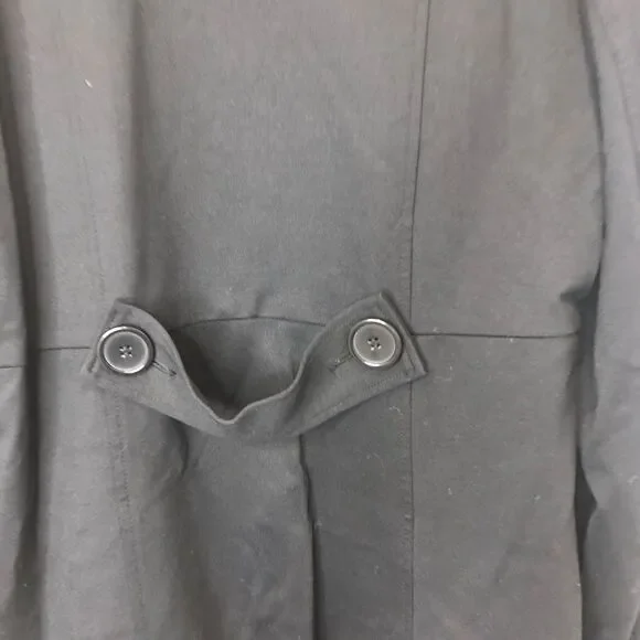 INC International Concepts black trench button front coat, size XL - Picture 7 of 16